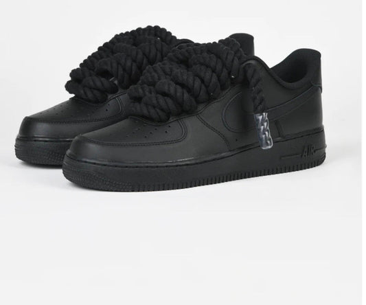 Air Force 1 Rope Laces "Full Black"